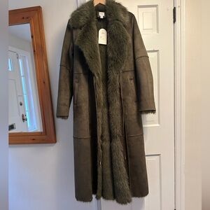 Gap x Cult Gaia vegan fur/suede coat NWT MEDIUM